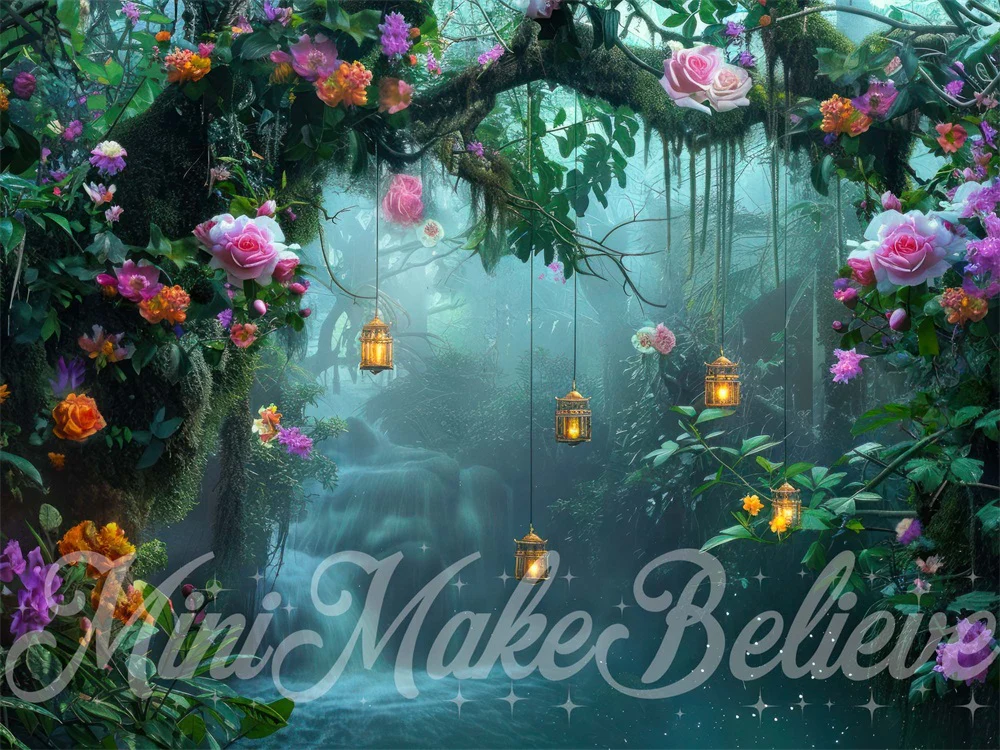 Kate Dreamy Fairyland Forest Flower Waterfall Backdrop Designed by Mini MakeBelieve - Image 3