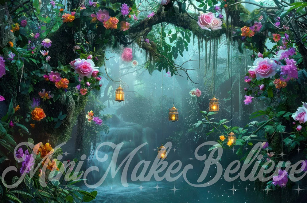Kate Dreamy Fairyland Forest Flower Waterfall Backdrop Designed by Mini MakeBelieve - Image 4