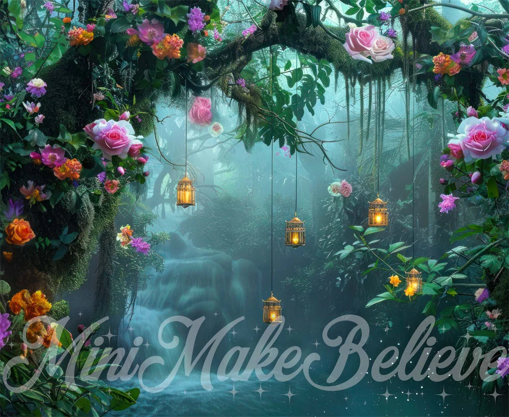 Kate Dreamy Fairyland Forest Flower Waterfall Backdrop Designed by Mini MakeBelieve - Image 5