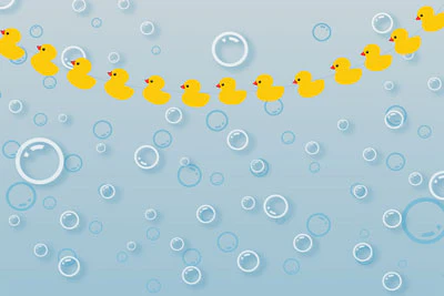 Kate Ducky Bath Summer Backdrop Bubbles for splash sessions designed by Jerry_Sina - Image 2