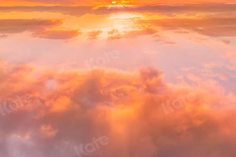 Kate Dusk Orange Sky Summer Backdrop for photography