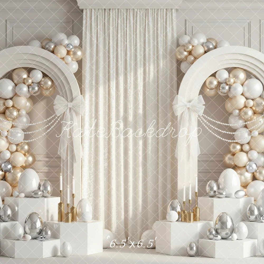 Kate Easter Arch Balloons Metallic Eggs Backdrop Designed by Mini MakeBelieve - Image 2