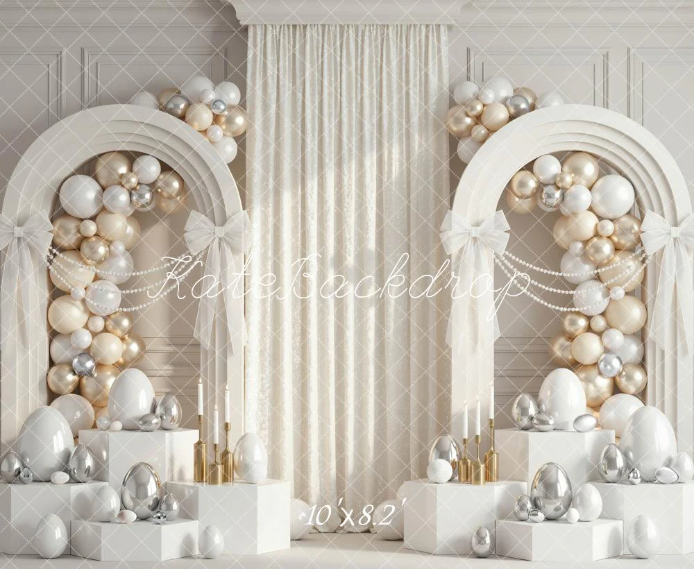 Kate Easter Arch Balloons Metallic Eggs Backdrop Designed by Mini MakeBelieve - Image 6