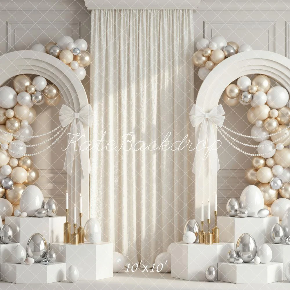 Kate Easter Arch Balloons Metallic Eggs Backdrop Designed by Mini MakeBelieve - Image 7