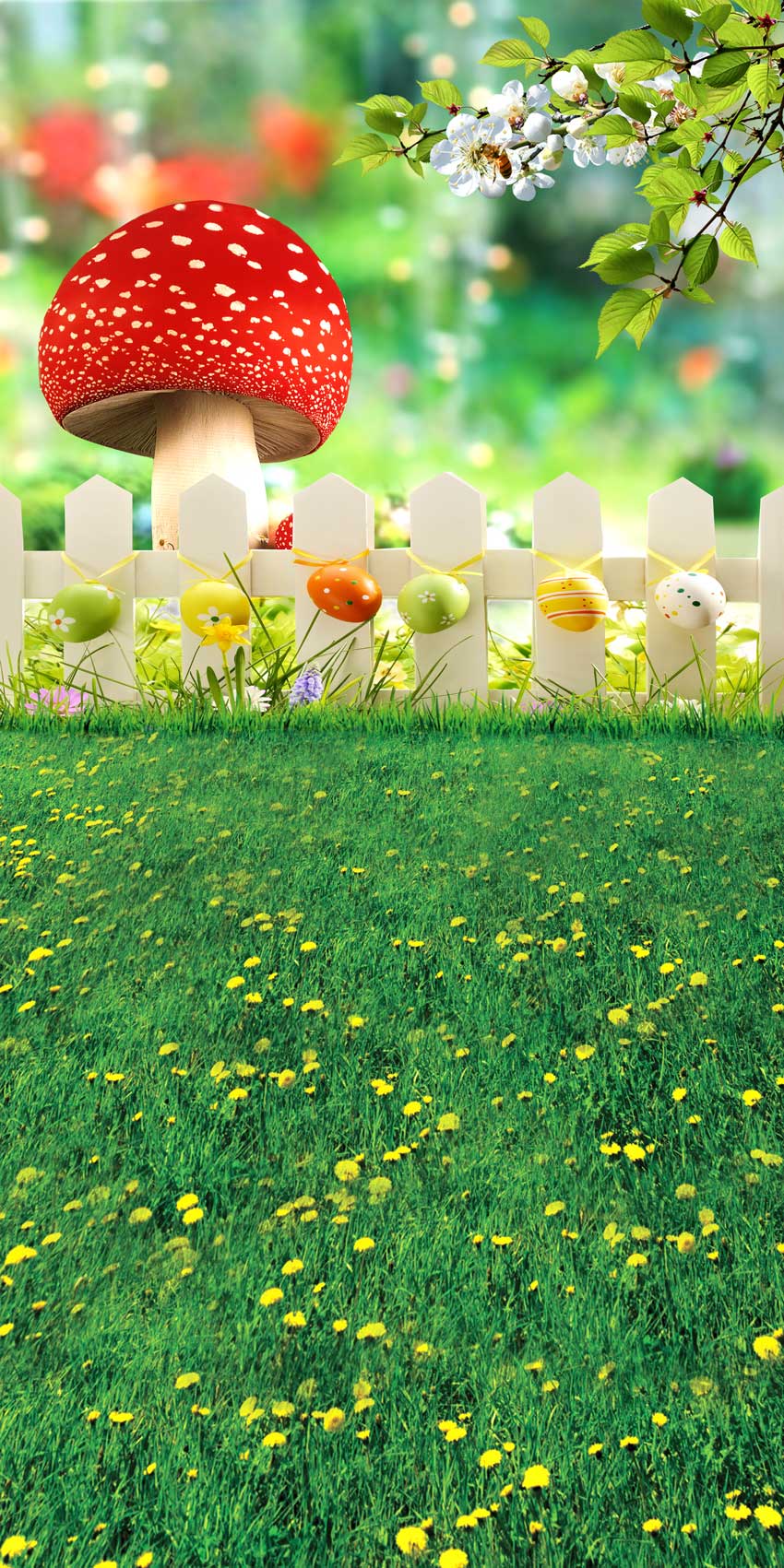 Kate Easter Backdrops Natural Scenery Spring Photography Background for Children Colorful Eggs Photo Background - Image 3