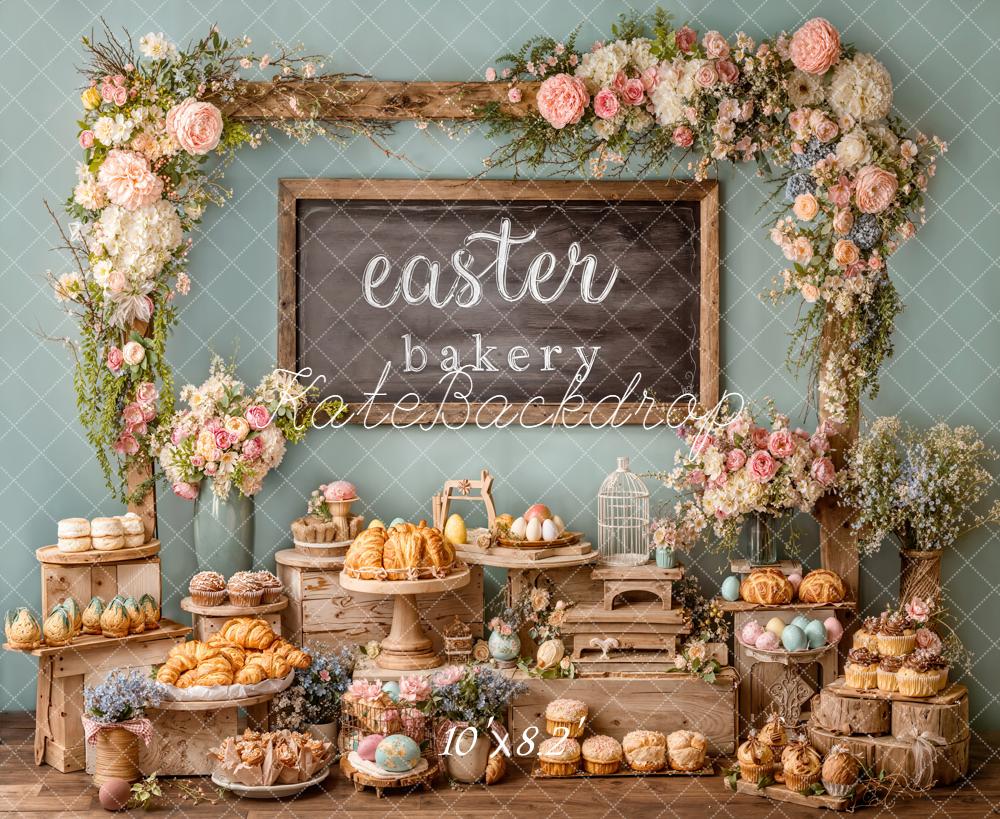 Kate Easter Bakery Garland Pastries Fleece Backdrop Designed by Emetselch - Image 3