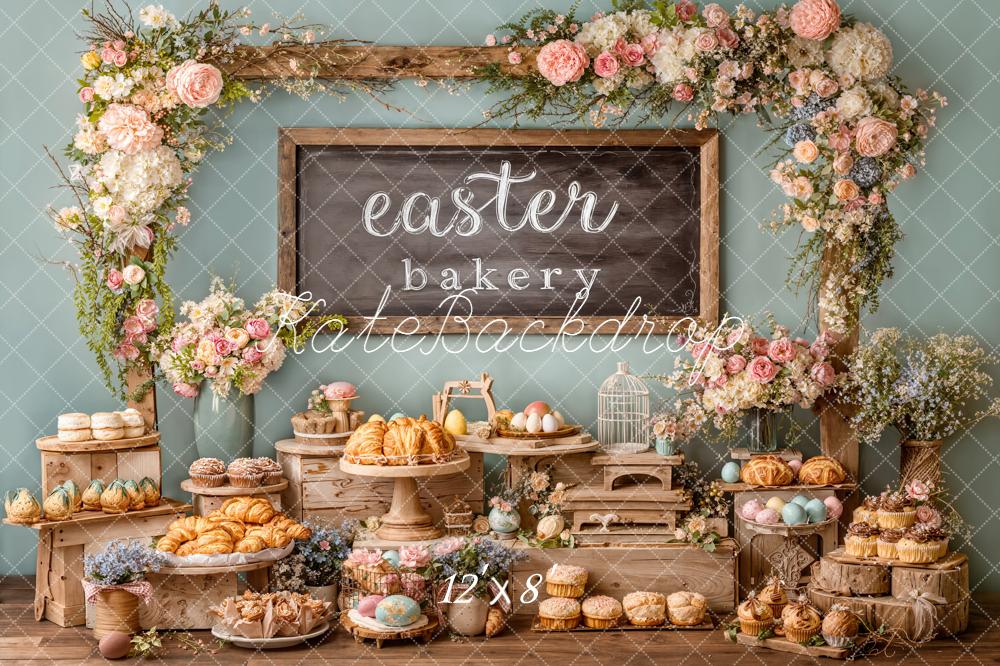 Kate Easter Bakery Garland Pastries Fleece Backdrop Designed by Emetselch - Image 4