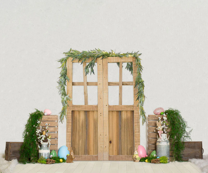 Kate Easter Barn Door Spring Decoration Backdrop - Image 5