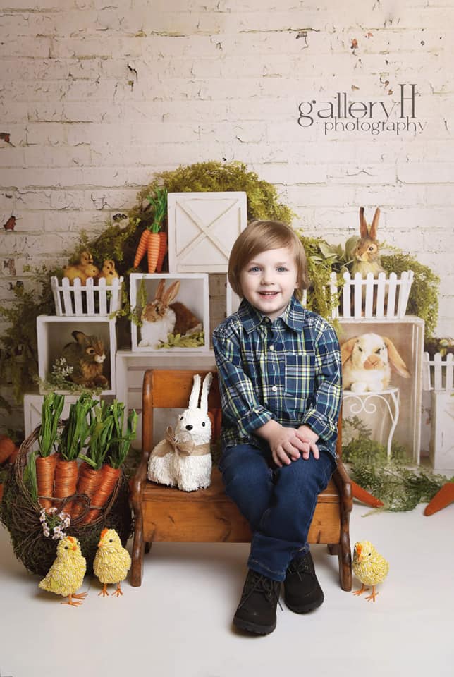 Kate Easter Bunnies with Brick Backdrop Designed By Mandy Ringe Photography - Image 3