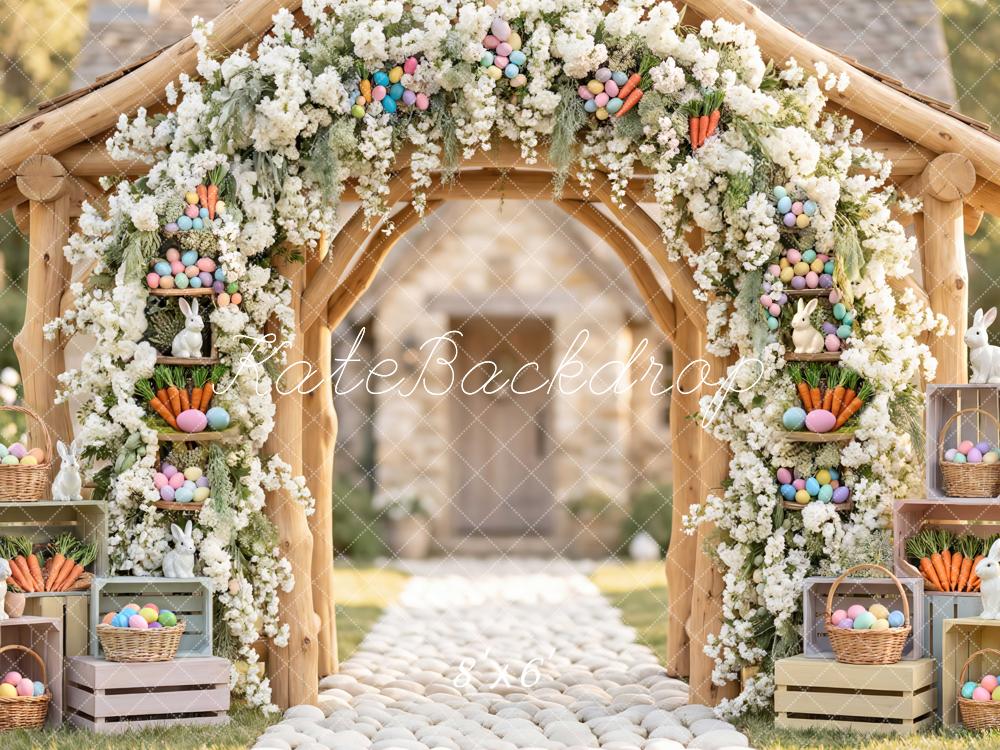 Kate Easter Bunny Arch Carrots Crates Backdrop Designed by Mini MakeBelieve - Image 3