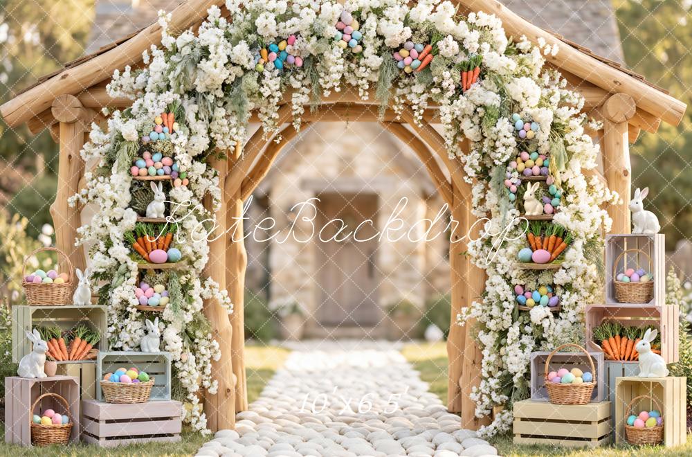 Kate Easter Bunny Arch Carrots Crates Backdrop Designed by Mini MakeBelieve - Image 4