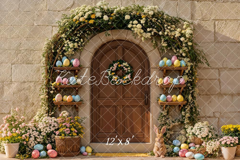 Kate Easter Bunny Arch Eggs Fleece Backdrop Designed by Emetselch - Image 4