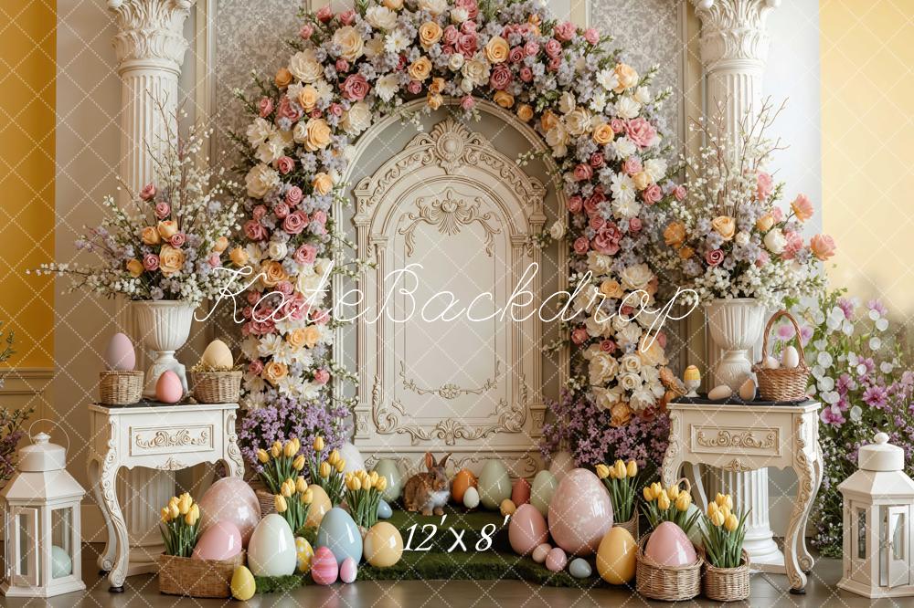 Kate Easter Bunny Floral Arch Pastel Eggs Backdrop Designed by Mini MakeBelieve - Image 8