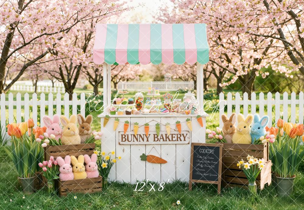 Kate Easter Bunny Bakery Blossom Fleece Backdrop Designed by Emstselch - Image 4