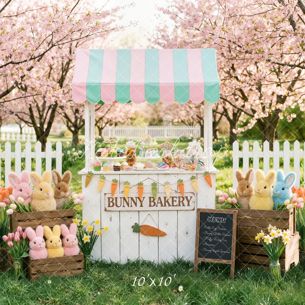 Kate Easter Bunny Bakery Pink Blossom Backdrop Designed by Emstselch - Image 7