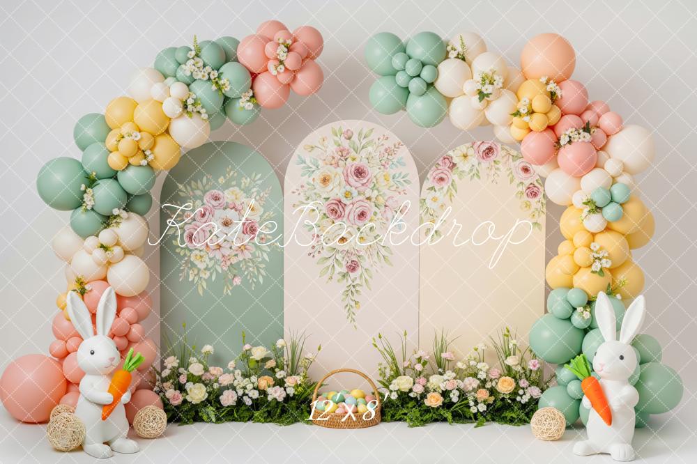 Kate Easter Bunny Balloon Arch Floral Pastel Backdrop Designed by Patty Robert - Image 8