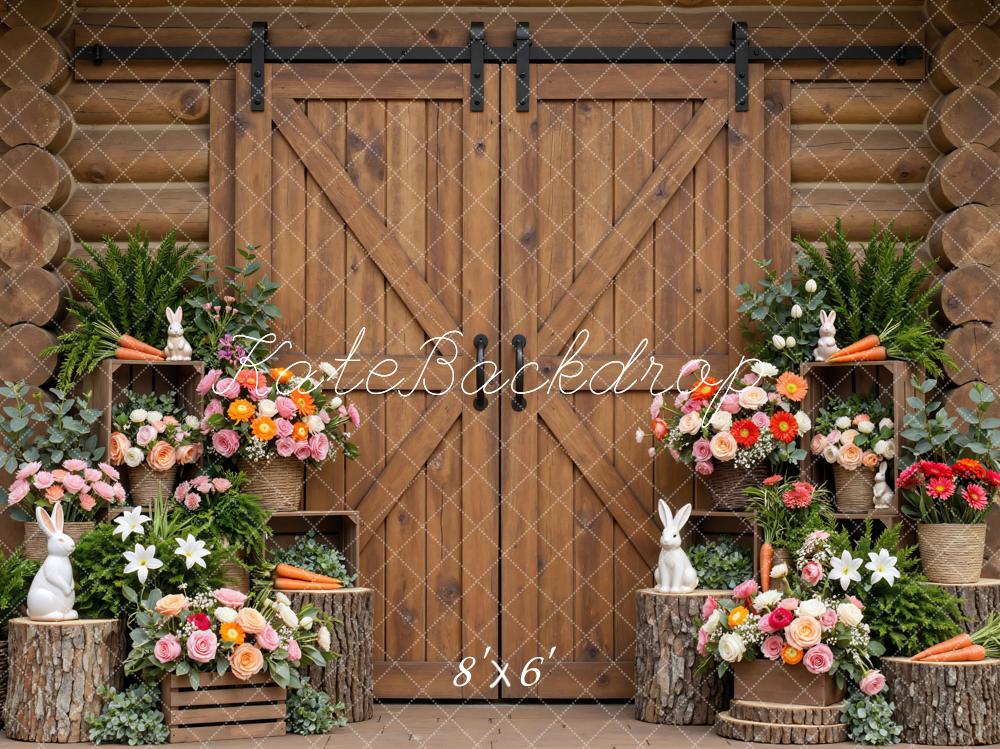 Kate Spring Bunny Barn Door Backdrop Designed by Mini MakeBelieve - Image 3