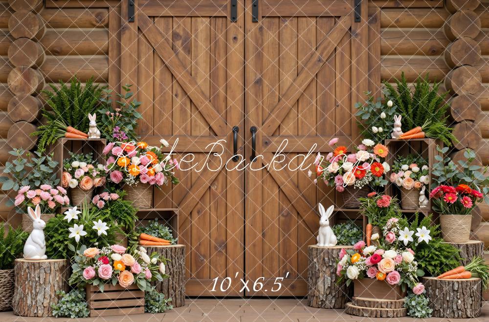 Kate Spring Bunny Barn Door Backdrop Designed by Mini MakeBelieve - Image 4
