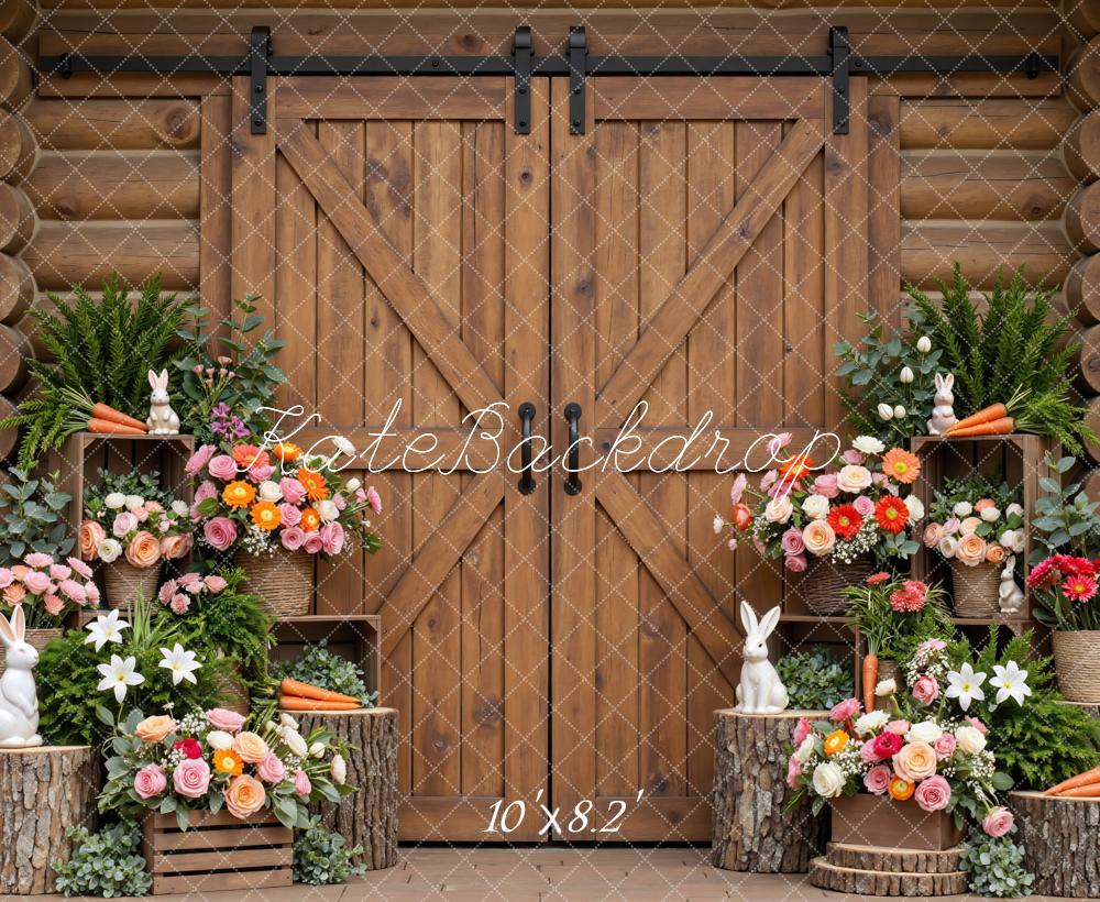 Kate Spring Bunny Barn Door Backdrop Designed by Mini MakeBelieve - Image 6