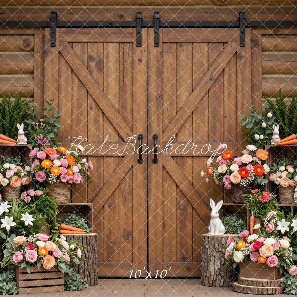 Kate Spring Bunny Barn Door Backdrop Designed by Mini MakeBelieve - Image 7