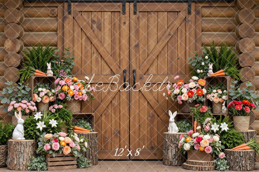Kate Spring Bunny Barn Door Backdrop Designed by Mini MakeBelieve - Image 8
