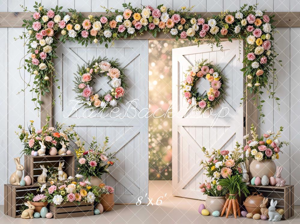 Kate Easter Bunny Garland Barn Door Backdrop Designed by Mini MakeBelieve - Image 3