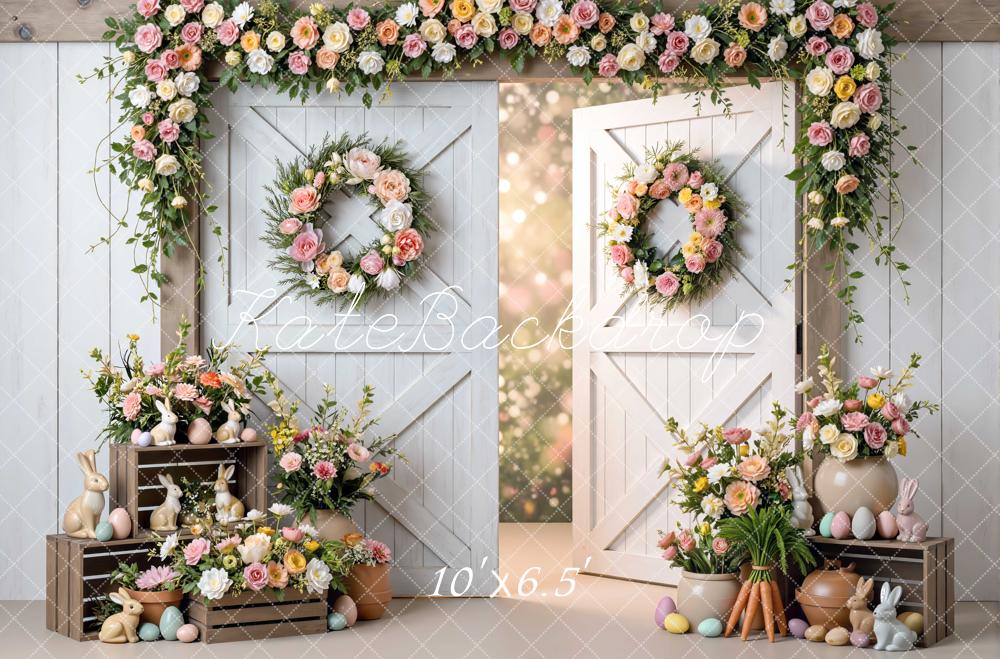 Kate Easter Bunny Garland Barn Door Backdrop Designed by Mini MakeBelieve - Image 4