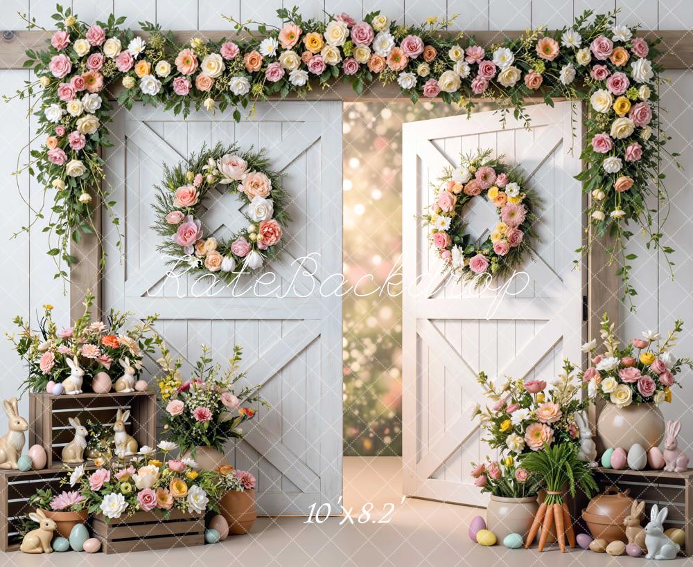 Kate Easter Bunny Garland Barn Door Backdrop Designed by Mini MakeBelieve - Image 6