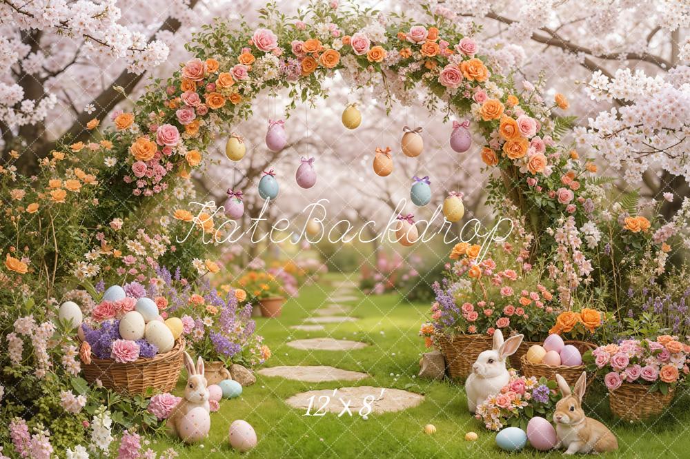 Kate Easter Bunny Blossom Arch Eggs Garden Backdrop Designed by Emstselch - Image 8