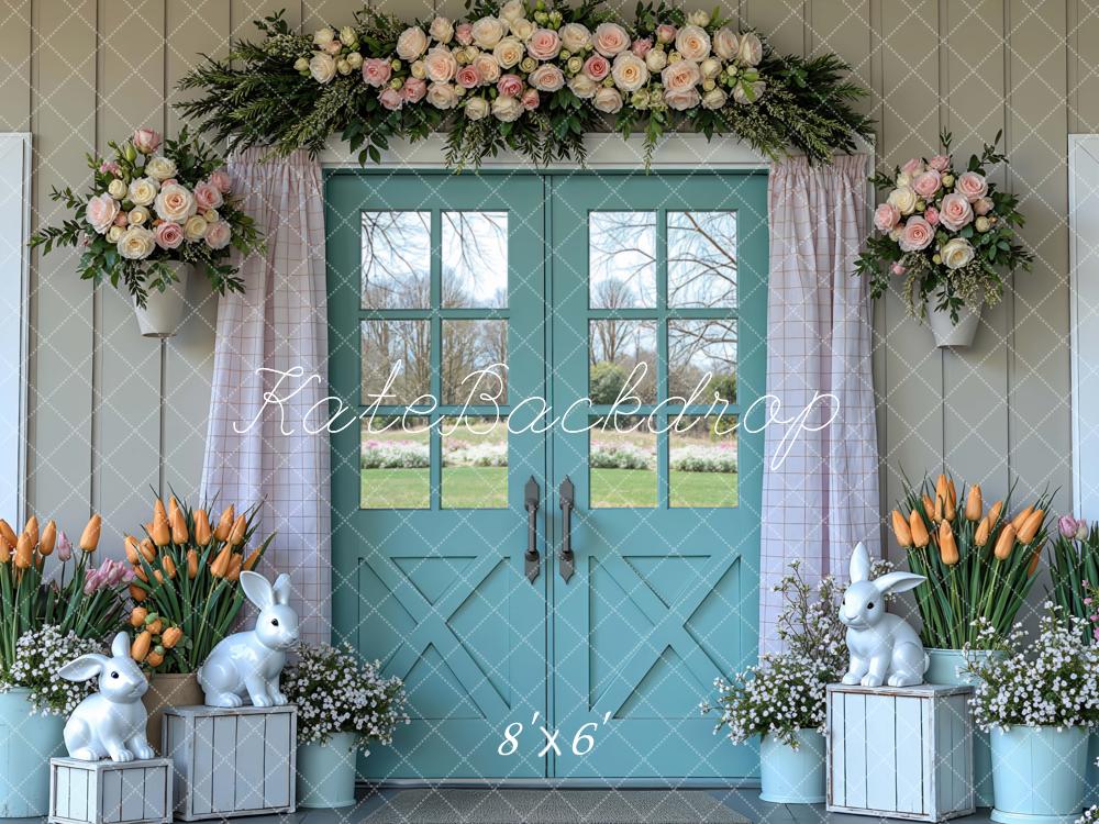 Kate Easter Bunny Blue Door Arrangement Backdrop Designed by Mini MakeBelieve - Image 3