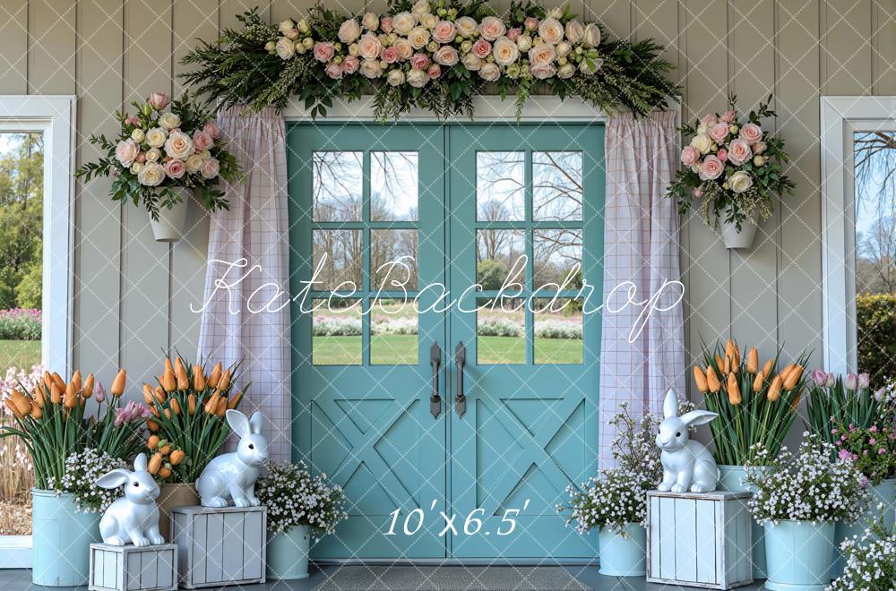 Kate Easter Bunny Blue Door Arrangement Backdrop Designed by Mini MakeBelieve - Image 4