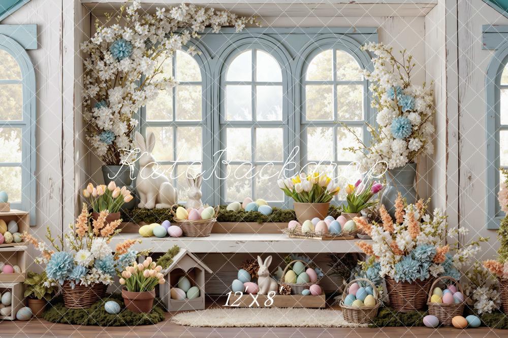 Kate Easter Bunny Blue Window Backdrop Designed by Mini MakeBelieve - Image 8