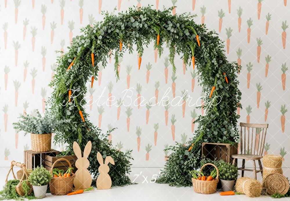 Kate Easter Bunny Carrot Grass Arch Backdrop Designed by Patty Robert - Image 2