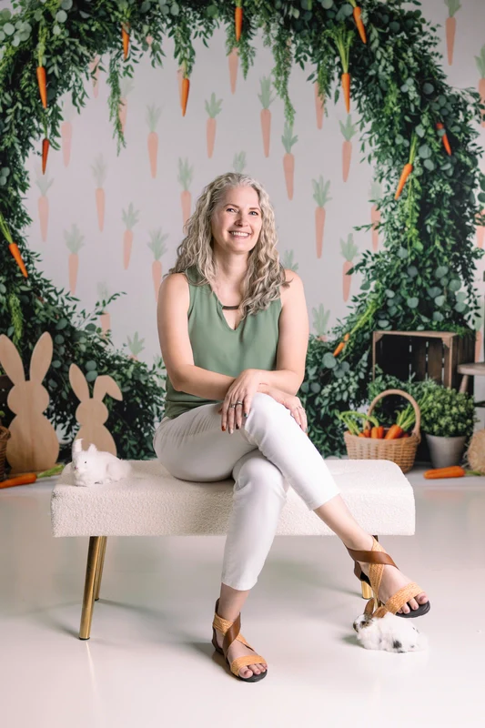 Kate Easter Bunny Carrot Grass Arch Backdrop Designed by Patty Robert - Image 4