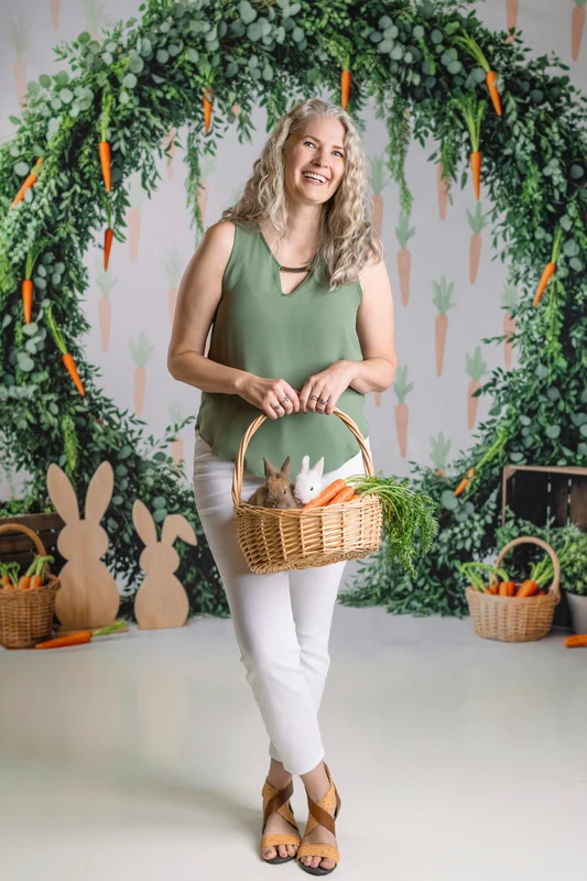 Kate Easter Bunny Carrot Grass Arch Backdrop Designed by Patty Robert - Image 5