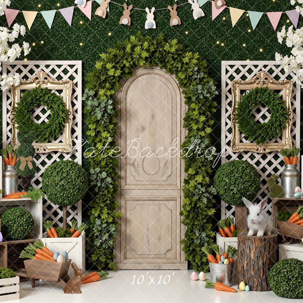 Kate Easter Bunny Carrots Crates Greenery Backdrop Designed by Mini MakeBelieve - Image 7