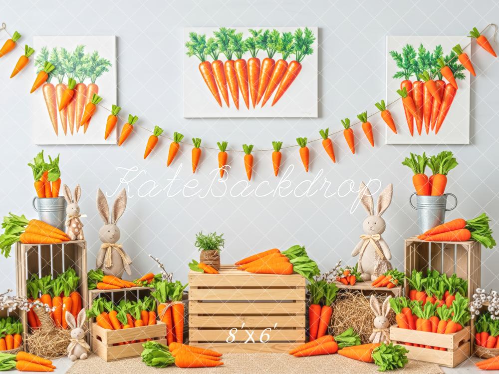 Kate Easter Bunny Carrots Decorations Backdrop Designed by Patty Robert - Image 3