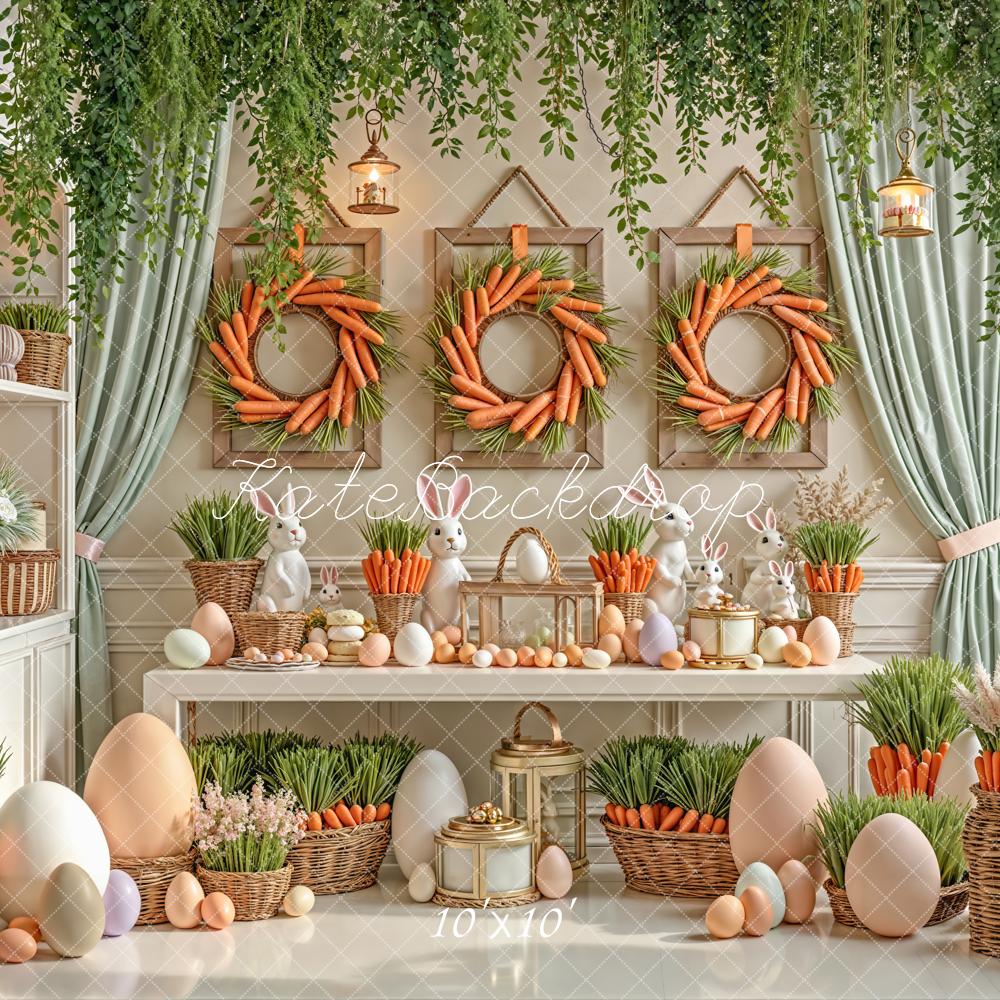Kate Easter Bunny Carrots Eggs Pastel Decor Backdrop Designed by Emstselch - Image 7