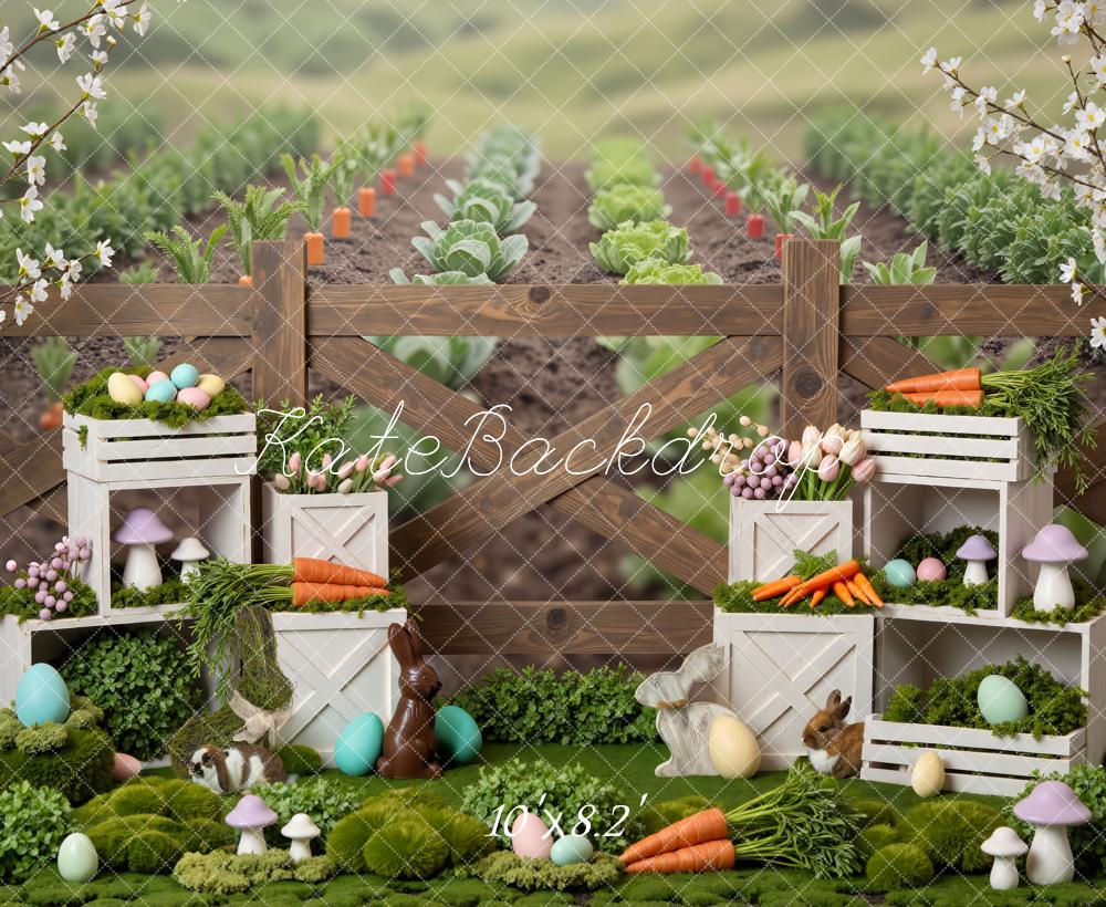 Kate Easter Bunny Carrots Eggs Vegetable Garden Backdrop Designed by Mini MakeBelieve - Image 6