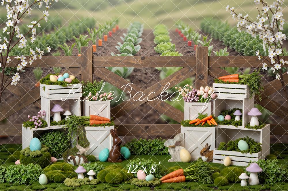 Kate Easter Bunny Carrots Eggs Vegetable Garden Backdrop Designed by Mini MakeBelieve - Image 8