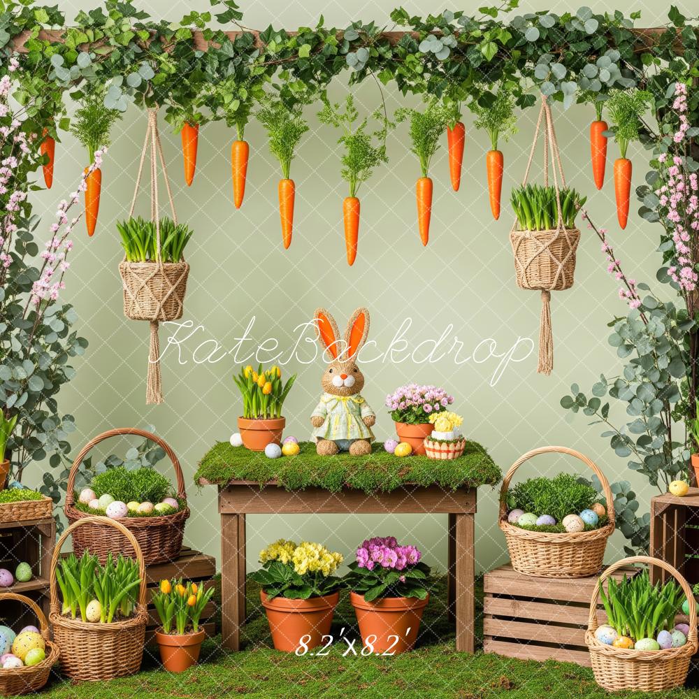 Kate Easter Bunny Carrots Garden Backdrop Designed by Patty Robert - Image 5