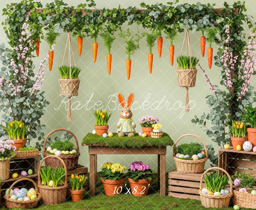 Kate Easter Bunny Carrots Garden Backdrop Designed by Patty Robert - Image 6
