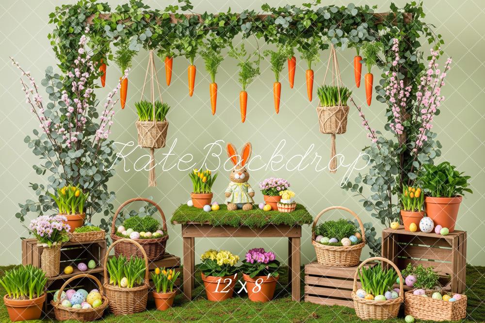 Kate Easter Bunny Carrots Garden Backdrop Designed by Patty Robert - Image 8