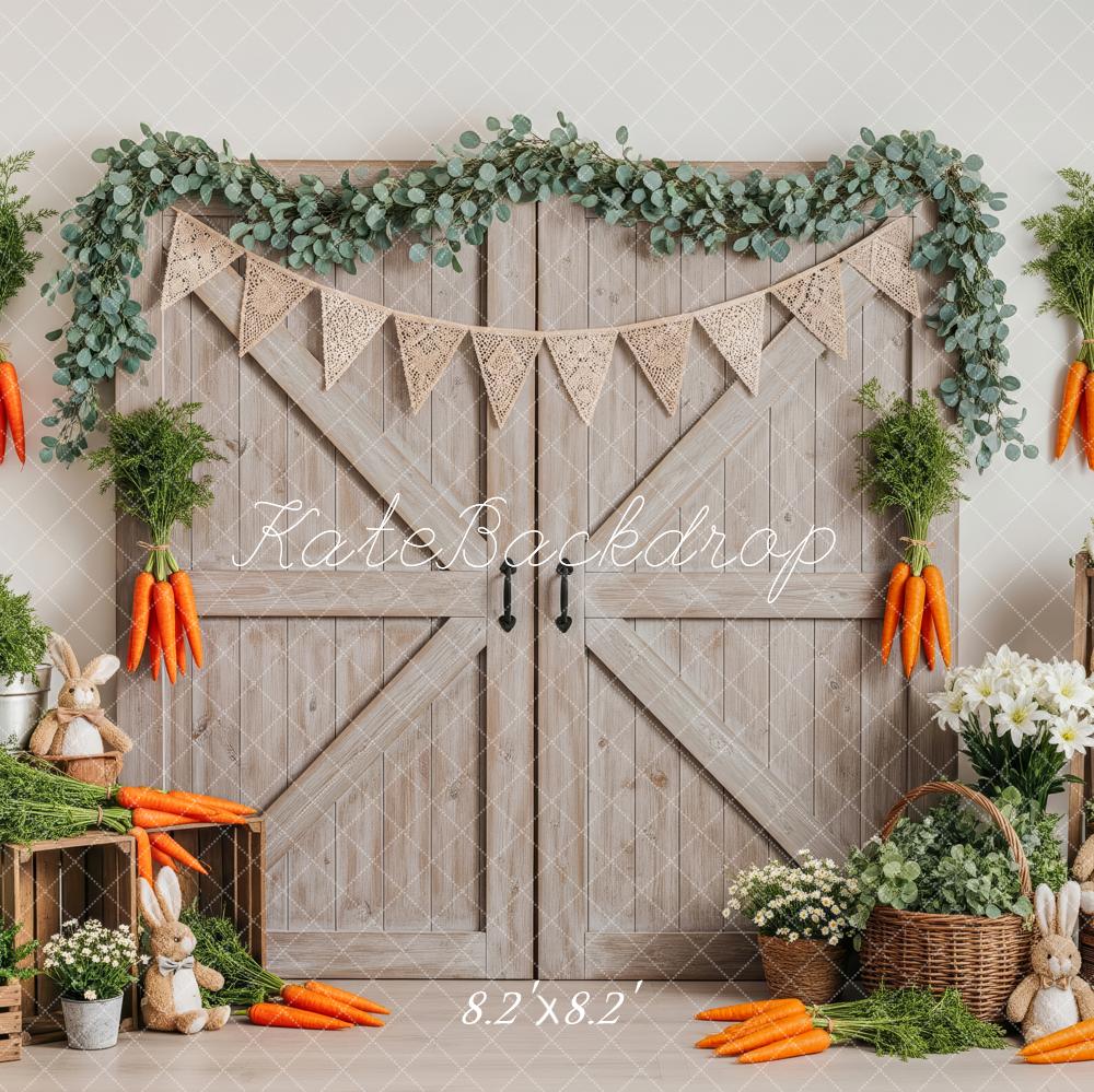 Kate Easter Bunny Carrots Rustic Backdrop Designed by Patty Robert - Image 5