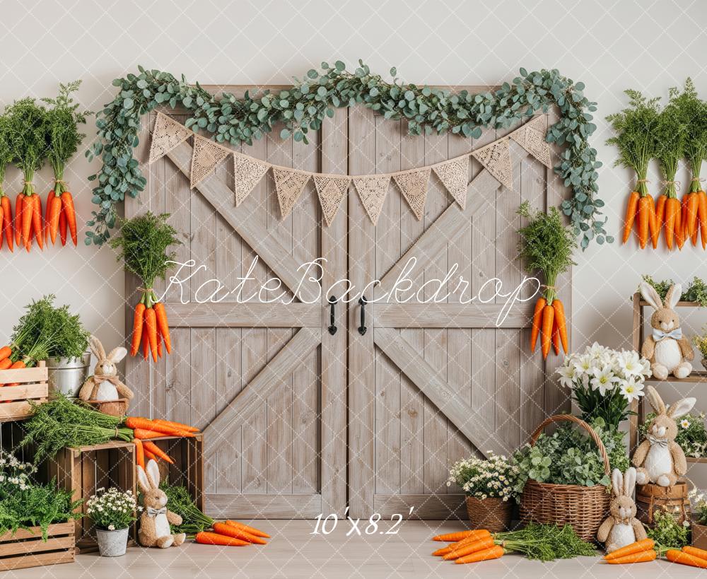 Kate Easter Bunny Carrots Rustic Backdrop Designed by Patty Robert - Image 6