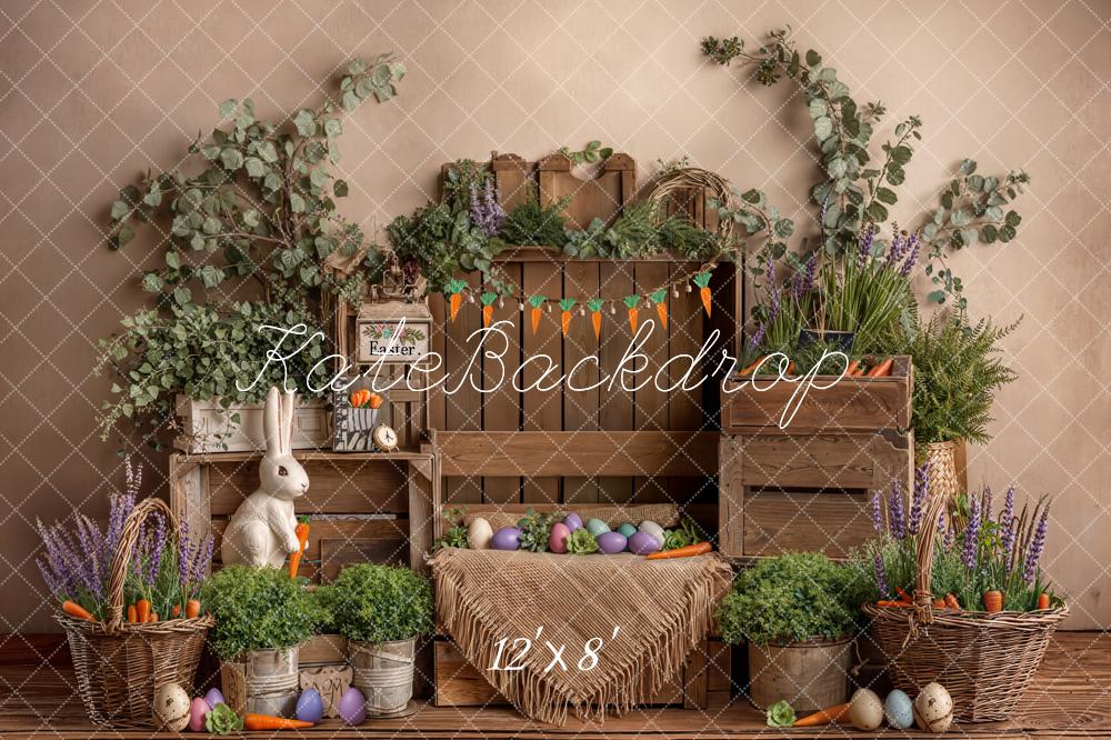 Kate Easter Bunny Carrots Wooden Crates Backdrop Designed by Emetselch - Image 8