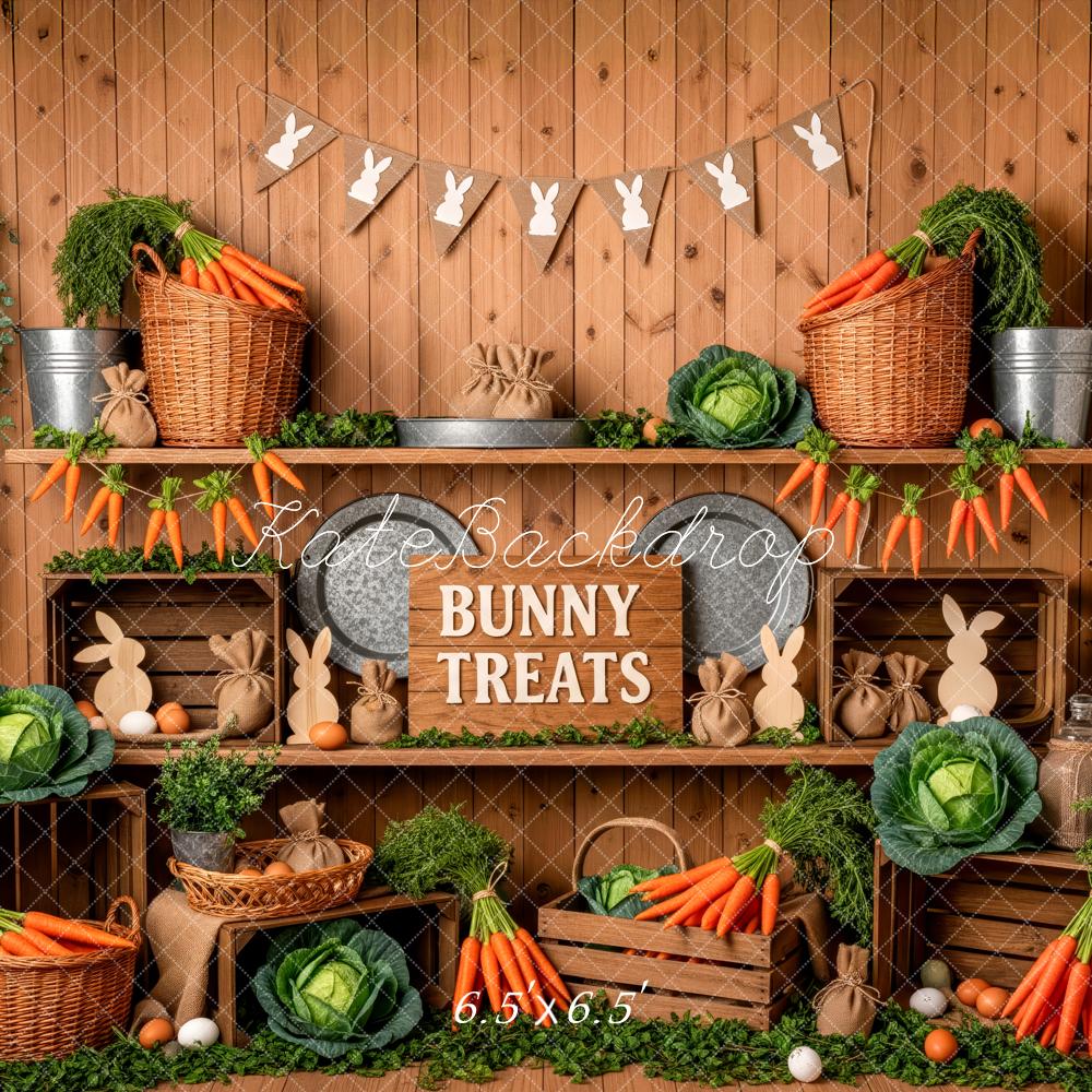 Kate Easter Bunny Carrots Wooden Shelves Backdrop Designed by Patty Robert - Image 2