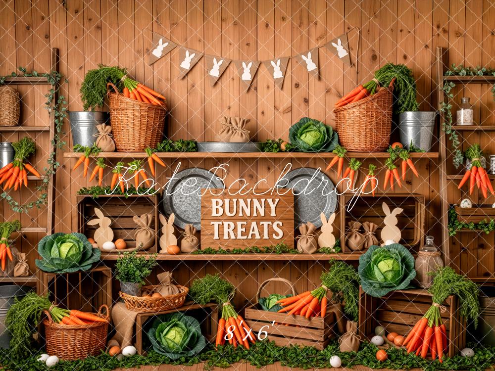 Kate Easter Bunny Carrots Wooden Shelves Backdrop Designed by Patty Robert - Image 3