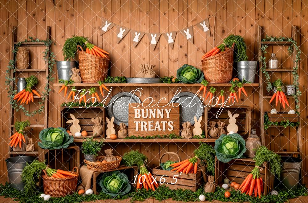 Kate Easter Bunny Carrots Wooden Shelves Backdrop Designed by Patty Robert - Image 4