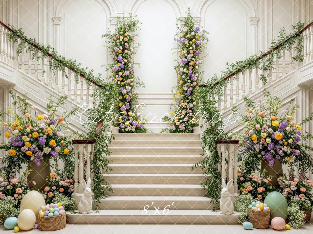 Kate Easter Bunny Cascading Stairs Eggs Garland Backdrop Designed by Patty Robert - Image 3